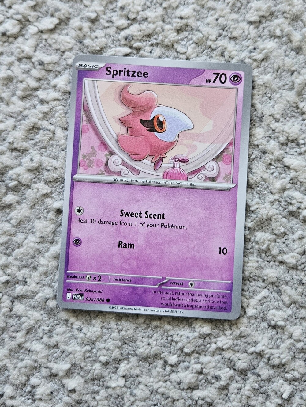 POKEMON TCG Card Spritzee Perfect Order 035/088
